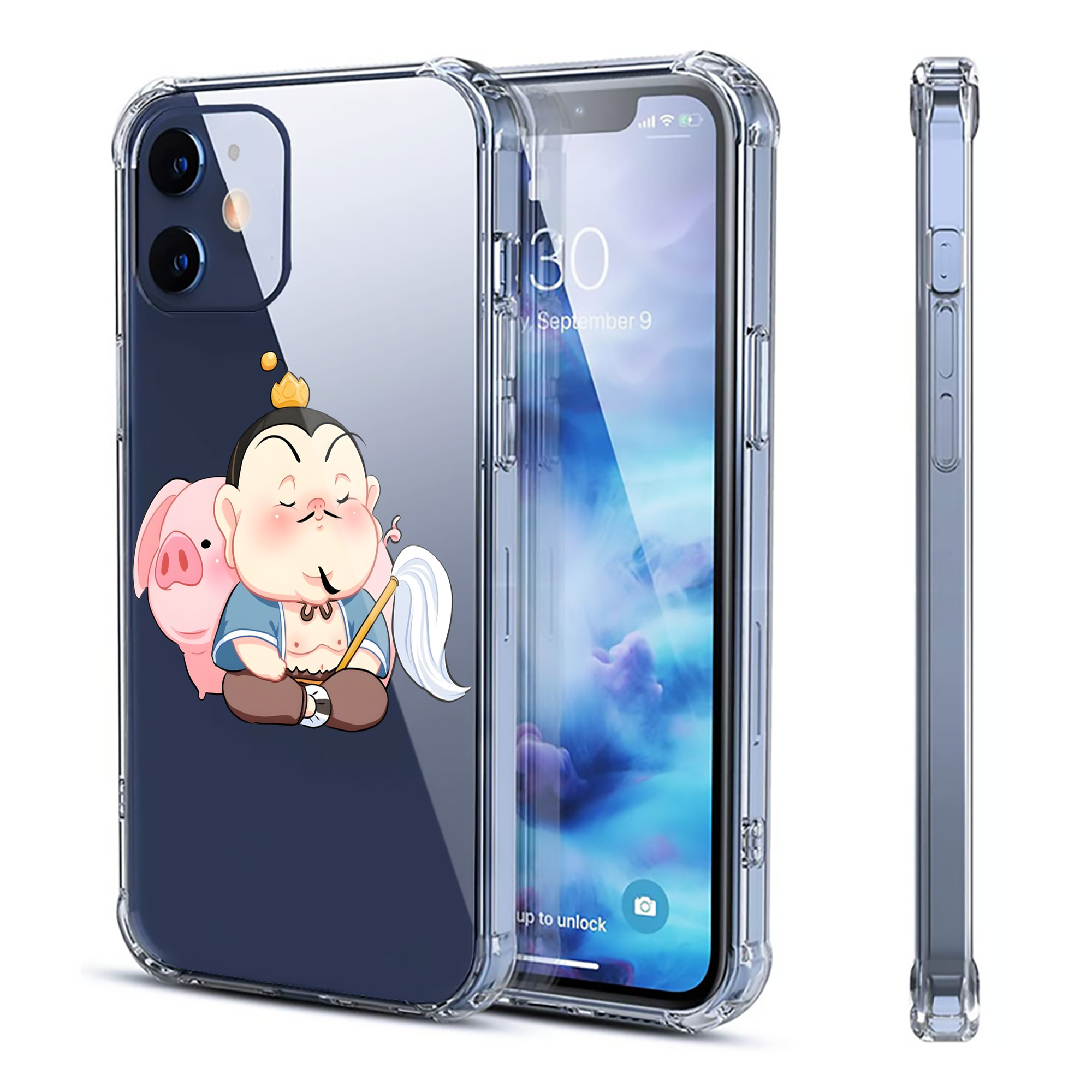 （画像用） Ne Zha 2 ナタ 魔童の大暴れ 【iPhone 12シリーズ対応】透明スマホケース（クリアソフトケース）